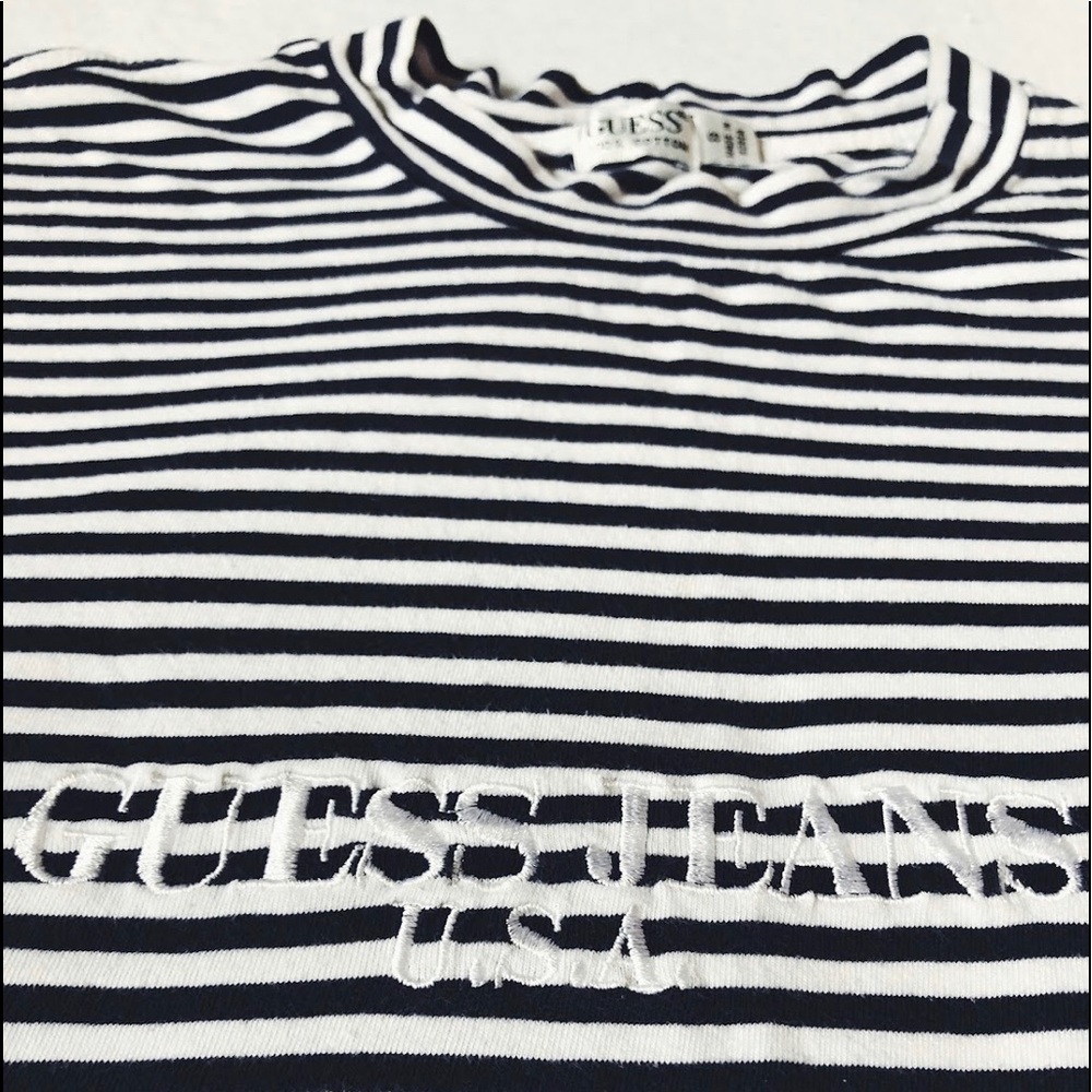 STRIPED GUESS JEANS USA TEE